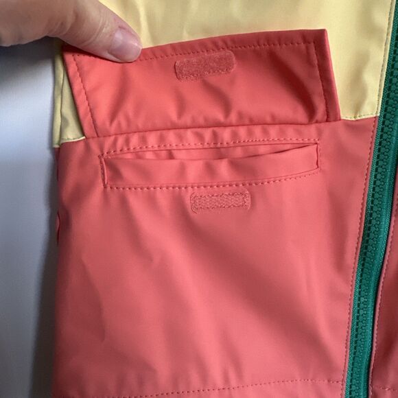 Cat & Jack 3T Caterpillar Rain Coat Jacket Color Block Blue Orange Hood Boys and - Picture 8 of 10